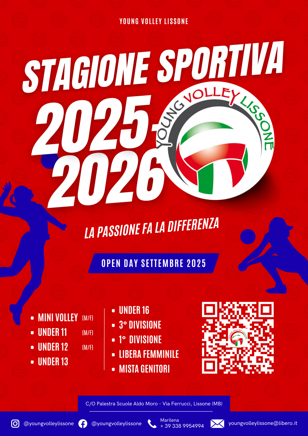 volantino open day young volley lissone settembre