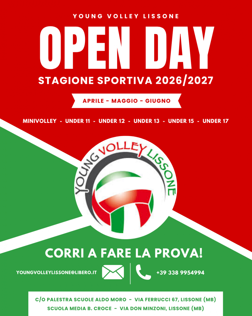 Volantino Open Day Stagione Sportiva 2026/2027